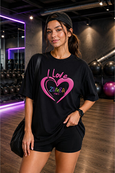 FECCY Premium Zumba Unisex Oversize Women's T-Shirt Men's T-Shirt Cotton Over...
