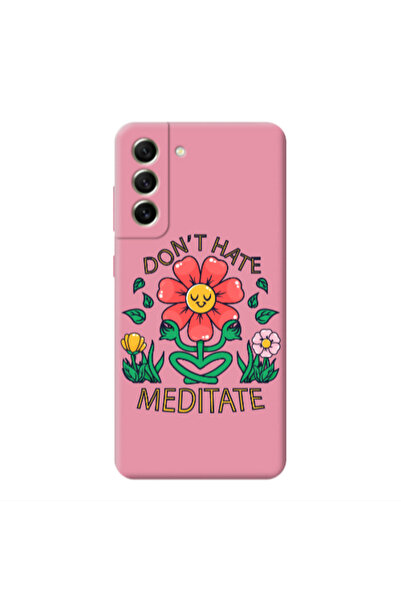Other Samsung S21 Meditate Pink Colored Silicone TPU Θήκη