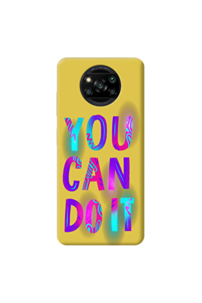 Other Xiaomi Poco X3 /X3 Pro You Can Doit Yellow Colored Silicone TPU Θήκη