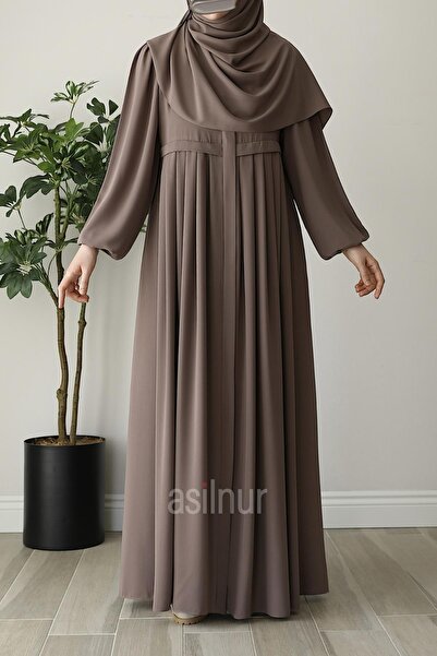 ASİLNUR Esin Pleated Ferace Mink