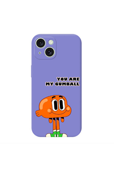 Other Apple iPhone 15 Plus You are my gumball Purple Colored Silicone TPU Θήκη