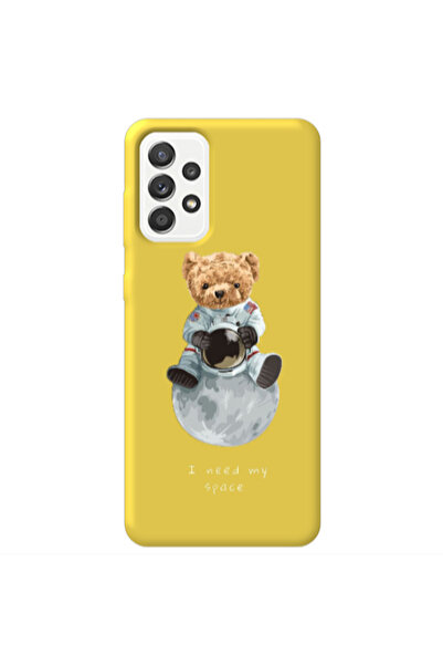 Other Samsung A23 Bear in space Yellow Colored Silicone TPU Θήκη