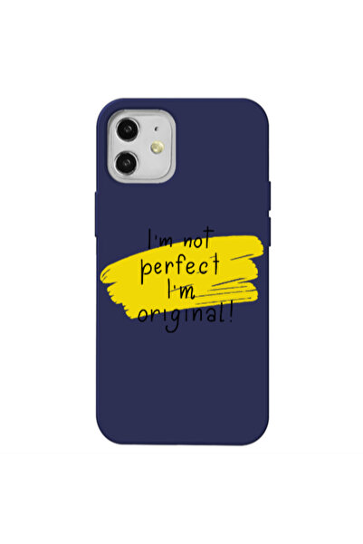 Other Apple iPhone 12 I m not perfect Dark blue Colored Silicone TPU Θήκη