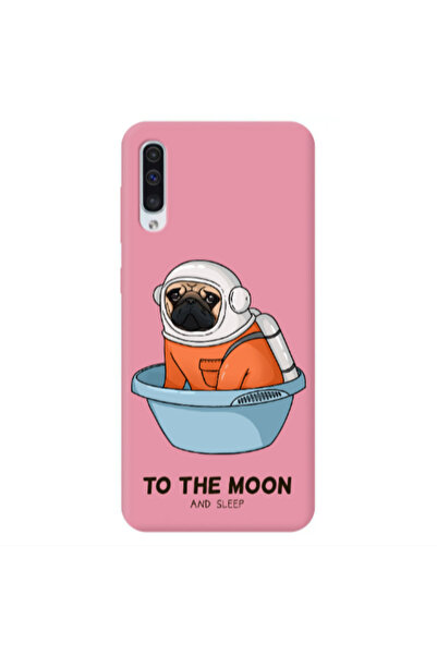 Other Samsung A50 To the moon Pink Colored Silicone TPU Θήκη