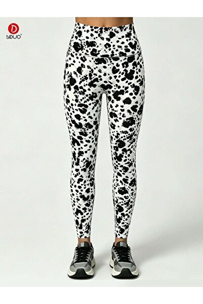 siduo YOGA legging, Leopard print leggings, high-waisted elastic yoga pants, ...