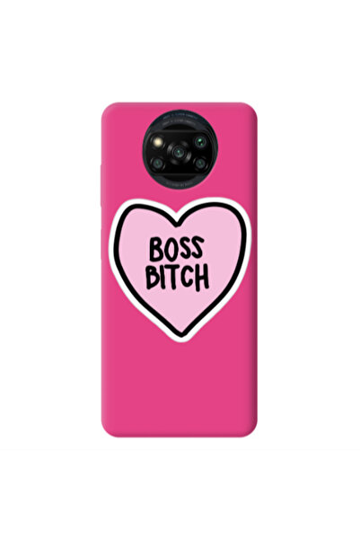 Other Xiaomi Poco X3 /X3 Pro Boss Bitch Fuchsia Colored Silicone TPU Θήκη