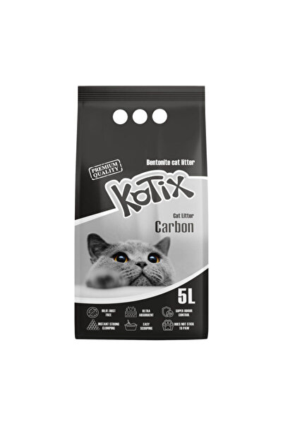 KOTIX Așternut pentru pisici, 5l, cu cărbune activ, parfumat