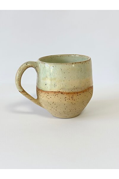 Leonart Atölye Bej ve mint renk geçişli stoneware kupa
