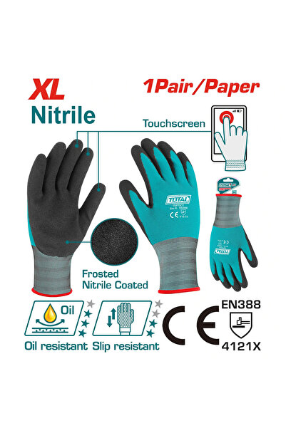 TOTAL Rubber Worker Gloves XL