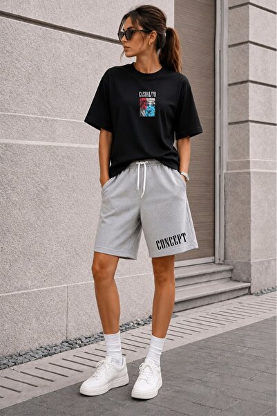 orwen life est. 2022 Unisex Casual Oversize T-Shirt & Shorts Set Concept Printed
