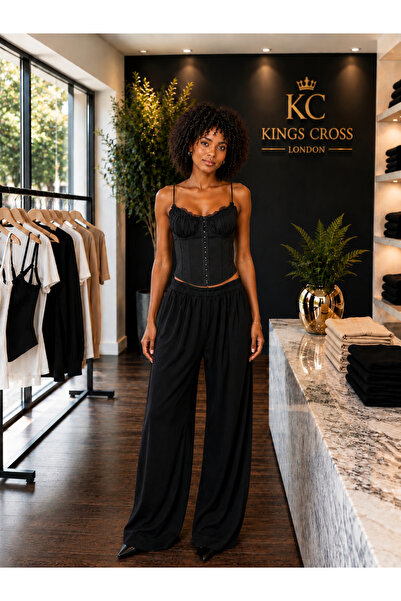 kings cross st store Agraf çıtçıtlı büstiyer yeni sezon siyah