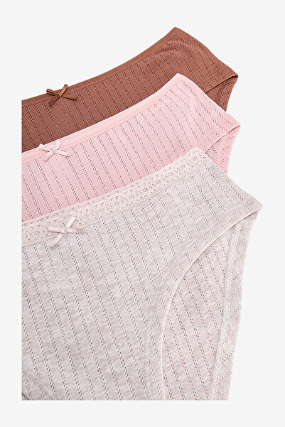 Penti Women Angel Wing Pointel Hipster Multicolour 3-Pack Briefs