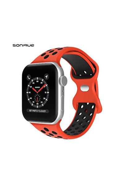 Other Λουράκι Sonique Σιλικόνης Κόκκινο / Μαύρο (Apple Watch 44/45/46mm/Ultra...