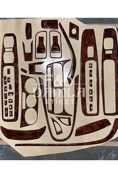 FD Damla Etiket Fiat Doblo 2009-2015 Dashboard Console Trim Chest Mahogany Ve...
