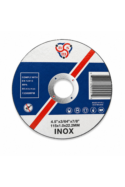 NSM NSE Inox Metal Kesme Diski 115 x 1.0 x 22.23 mm 5'li Paket | Paslanmaz Çe...