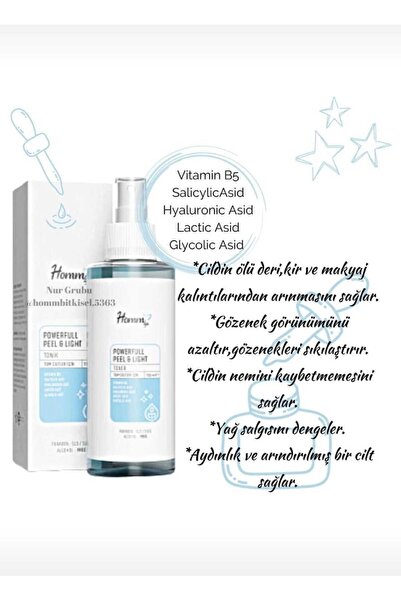 homm bitkisel Homm life powerfull peel& lıght