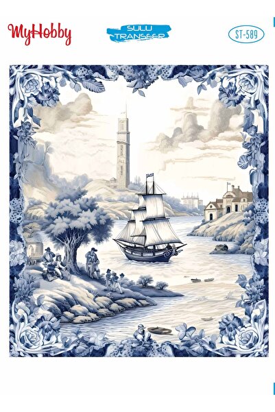 LİNEART Sulu Transfer No:ST589-25x35cm