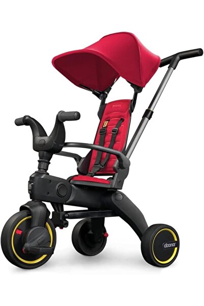 Doona Liki 4-in-1 Folding Trike S1 - Flame Red | Compact Folding Trike with A...