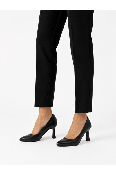 Twogo TWO GO Mia Hakiki Deri Sivri Burun 9cm Stiletto Topuklu Ayakkabı