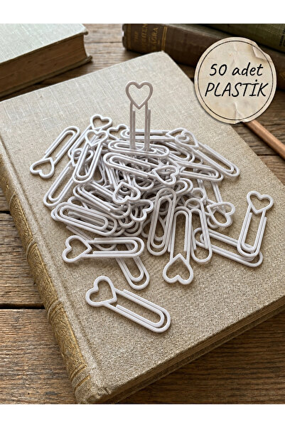 Filkorium3D Heart Figured Design Paper Clip Set (50 Pieces) Decorative Clip R...