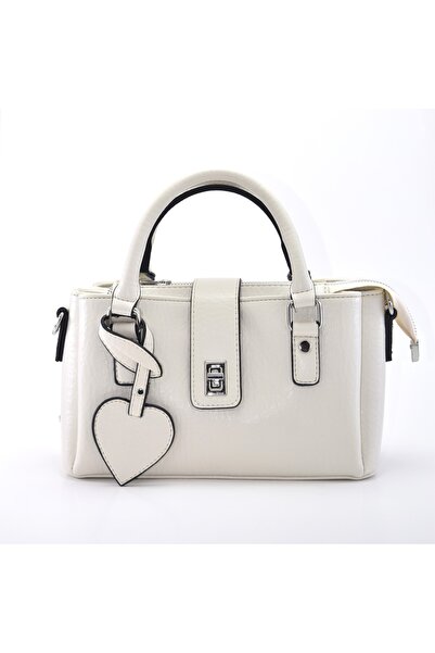 Madame Women's Handbag with Lock Detail, Shoulder Strap, Daily Bag with Heart...