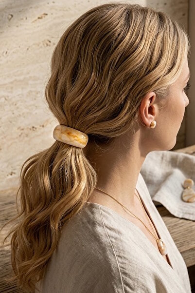 CAŞ DEKORASYON Cream Color Bone Rubber Buckle