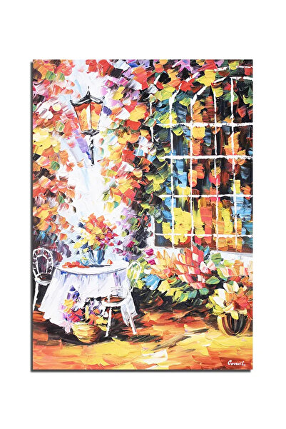 artnova Ръчно рисувана картина, В градината до нашата маса, 70x50см маслена н...
