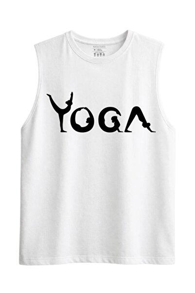 Rabona Fashion Yoga Pose Typography Sleeveless Tank Top