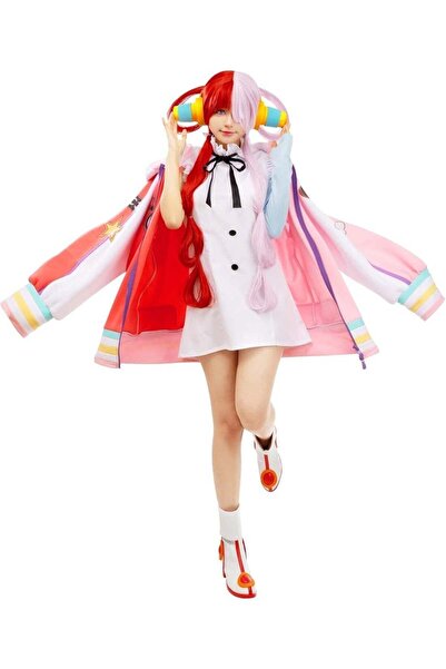 Generic One Piece Uta Red Coat Costume Hoodie 3D Printed Sweatshirt Pink Coat...