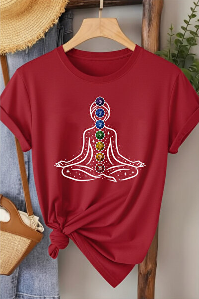 l'eivor 7 Chakra Symbol Printed Women's Cotton T-Shirt