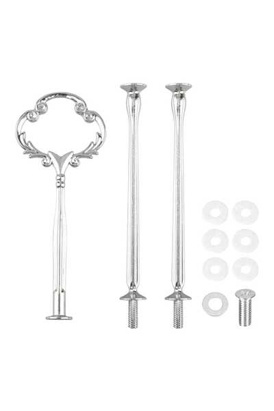 OEM Silver metal hardware for cupcake or cake platter
