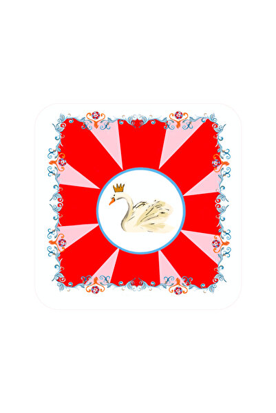 Rosivella Swan 6-Piece Glass & Tray Mat Set
