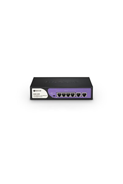 Universal BDCOM S1000-4P2F محول شبكة مكتبي غير قابل للإدارة بـ 4 منافذ 10/100...