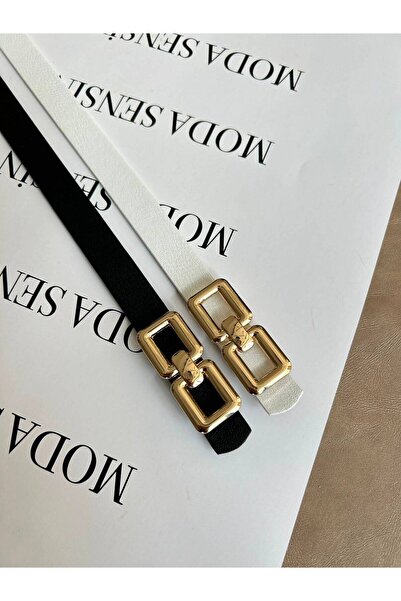 LİA KEMER 2-Pack Major Double Rectangular Buckle Belt Waist Belt Coat Belt Dr...
