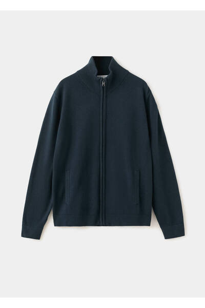 MANGO Kids Pamuklu cepli cardigan