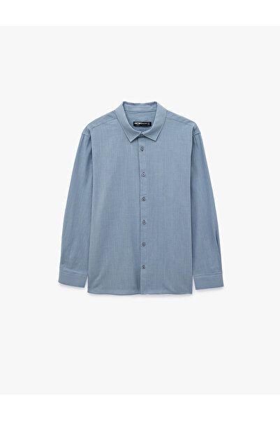 Koton Cotton Regular Fit Classic Collar Long Sleeve Shirt