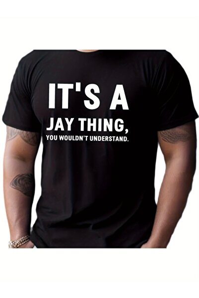 12 HERTZ تي شيرت IT's A Jay Thing You Wouldn't Understand من القطن الأسود للر...