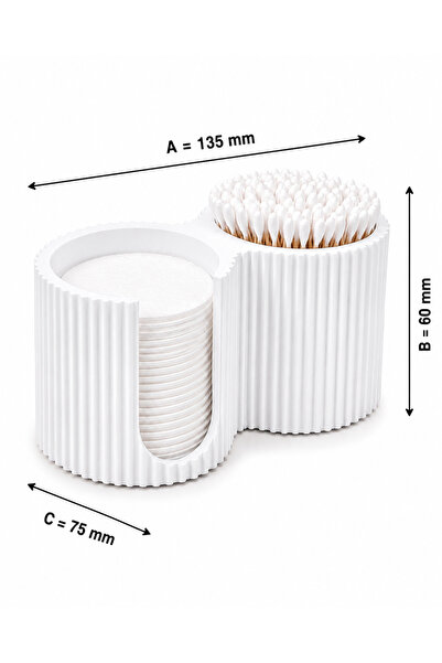 Mira Makeup Cotton and Swab Organizer (13Cmx6Cmx7Cm)