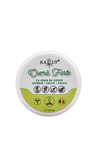 kasuf Crema Forte cu Venin de Vipera, Ghimbir, Salcie, Salvie 50ml