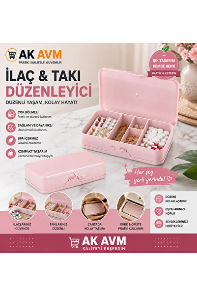 Çok Amaçlı Hobi Kutusu Bölmeli Düzenleme Kutusu Takı İlaç Dikiş Malzeme Saklama Kutusu