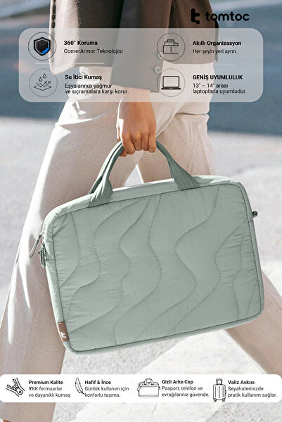 Tomtoc Terra A28 14 Inch Turquoise MacBook Pro Case - A28D3T1
