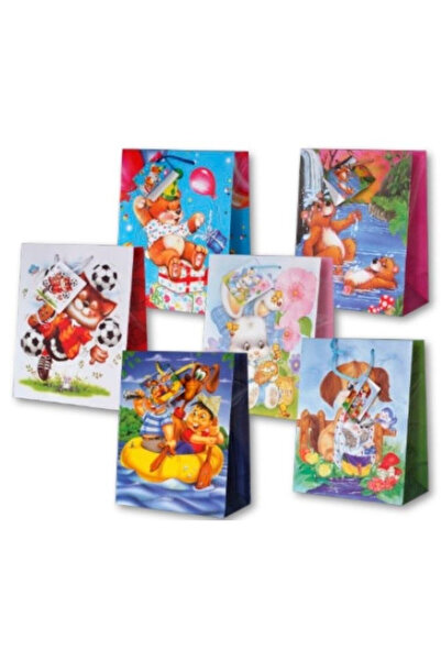 OEM Panorama, Geanta cadou din hartie laminata, decorativa, mix de modele PL-...
