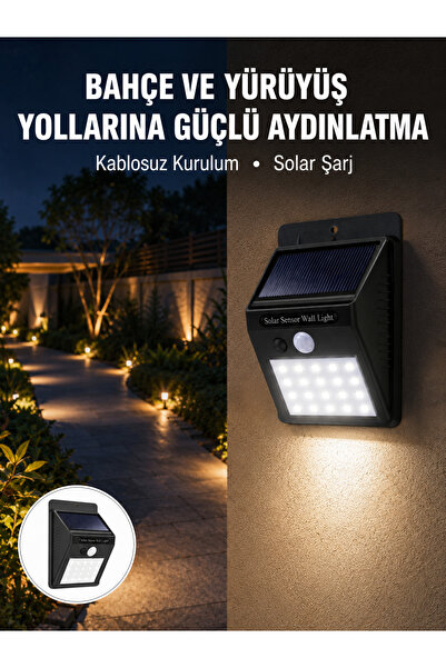 ASTRALTECH Kablosuz Solar LED Lamba | Bahçe, Veranda, Merdiven Işığı, Otomati...