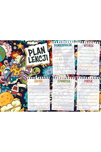 HENRY Plan lectii A5 multicolor cu tabel inmultire