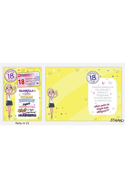 STAMP Felicitare B6 set aniversar multicolor 13x19cm