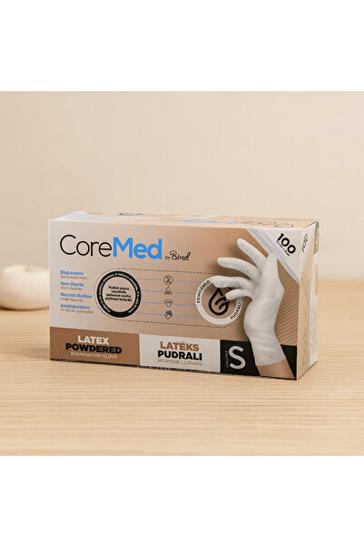 magicool Latex Powdered Examination Gloves S 100Pcs
