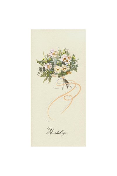 MAK Felicitare DL Bukiet, pictata manual, hartie 200 g/m2, Multicolor, 1 buc