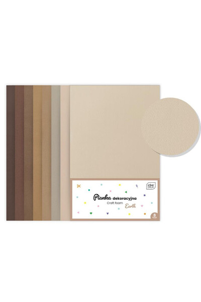 Interdruk Spuma decorativa/spuma craft Earth, A4, set 8 foi, Multicolor