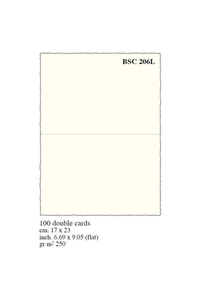 ROSSI Folded cards 13x17 cm, mould-made paper 250 g/m2, cream, 100 pcs