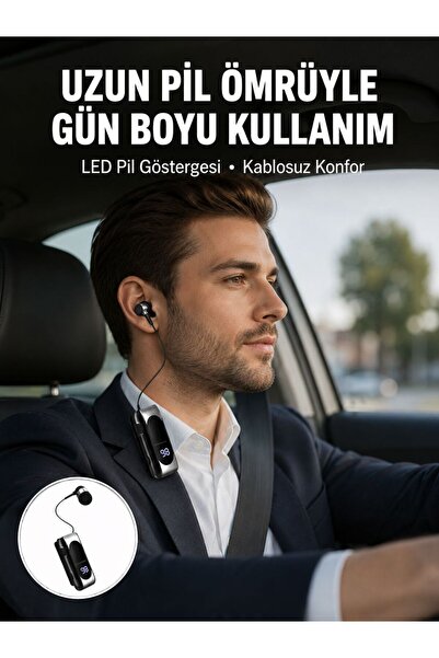 Bluetooth 5.2 Klipsli Kablosuz Kulaklık – Dijital Ekran & Titreşimli Uyarı Yeni Nesil